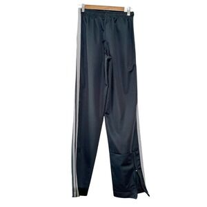 NIKE Vintage Grey Textured Track Pants Ankle Zippers Elastic Waist Y2K Small‎